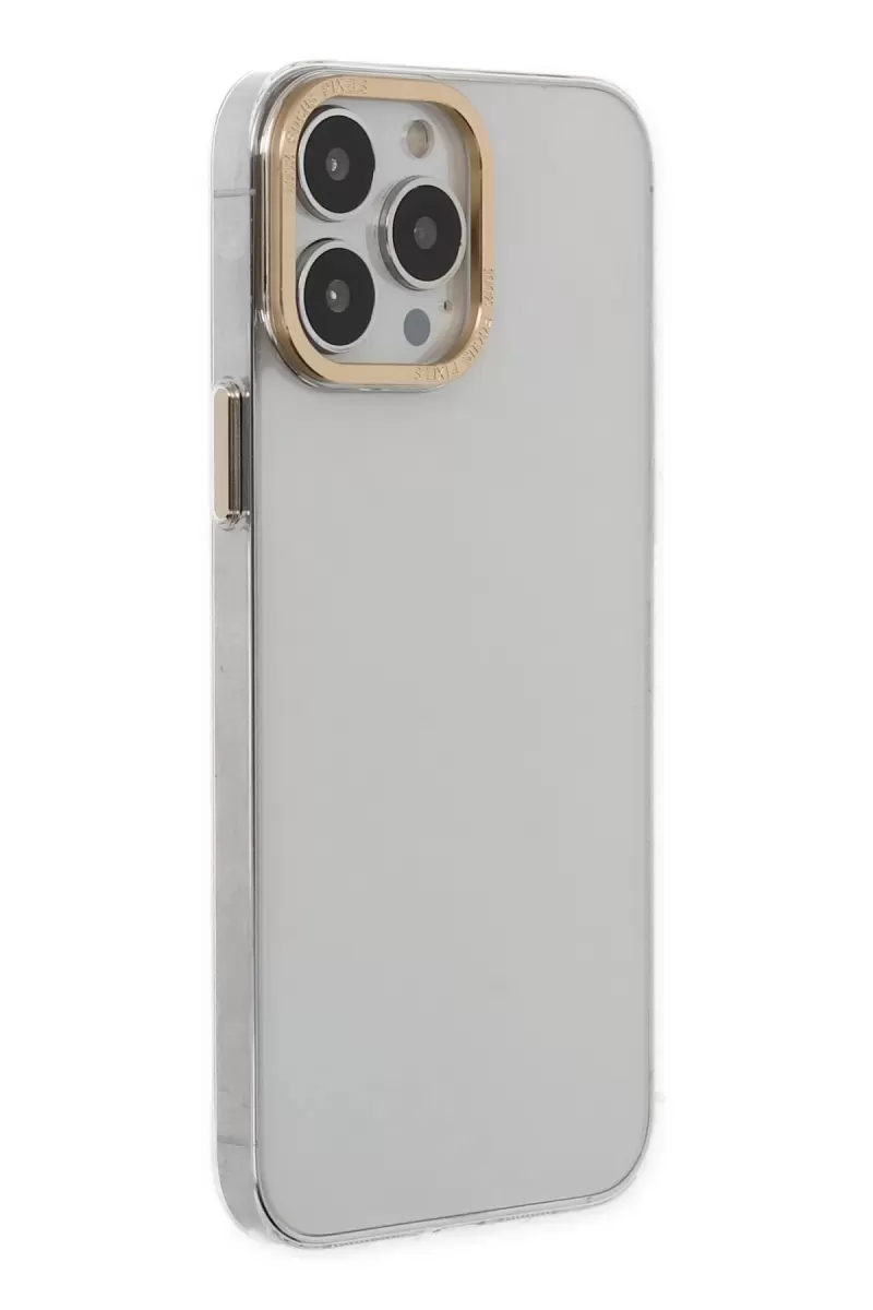Newface Apple iPhone 13 Pro Kılıf Anka PC Sert Metal Kapak - Şeffaf