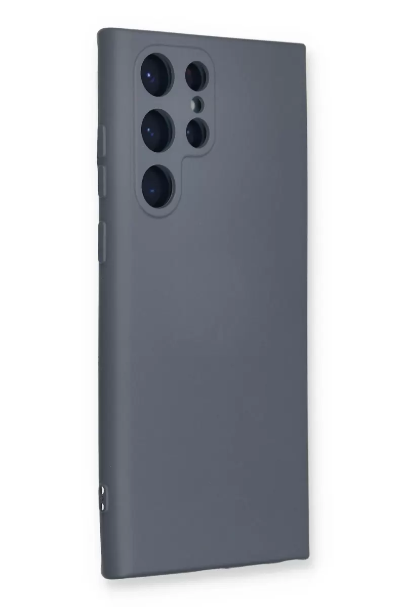 Newface Samsung Galaxy S23 Ultra Kılıf Nano içi Kadife Silikon - Gri