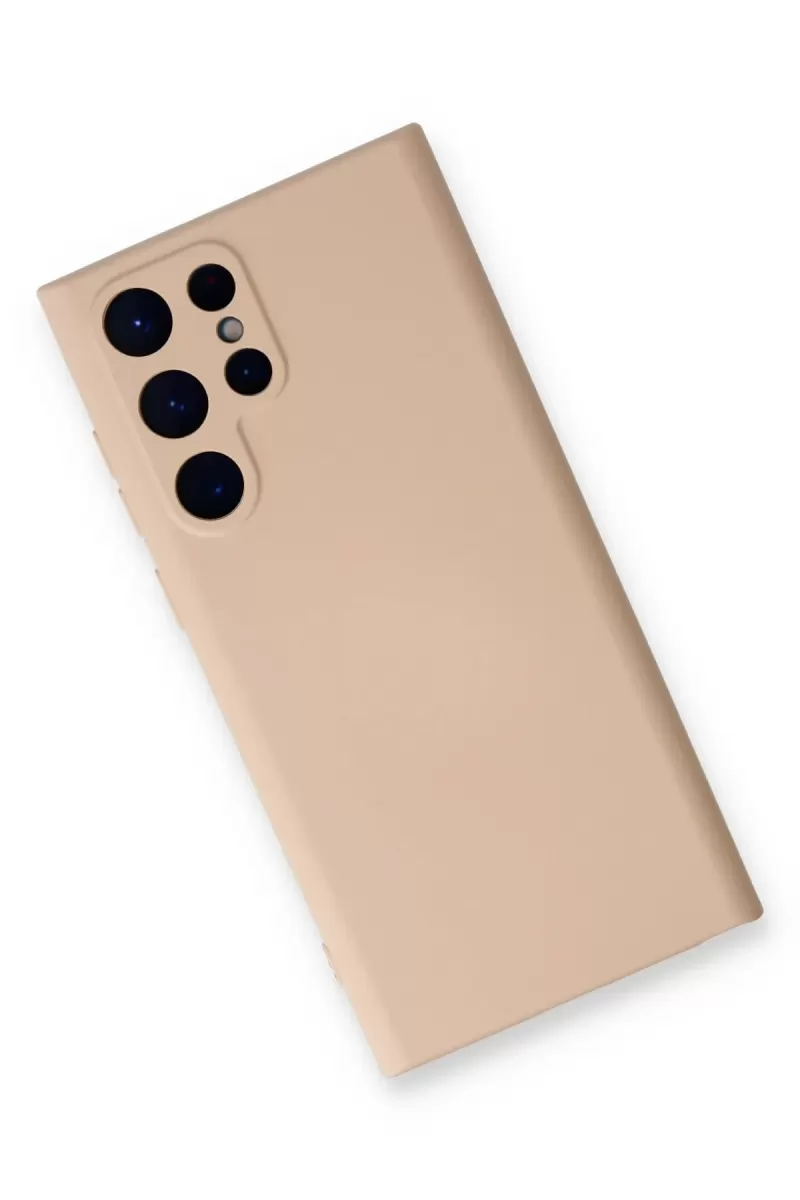 Newface Samsung Galaxy S23 Ultra Kılıf Nano içi Kadife Silikon - Pudra