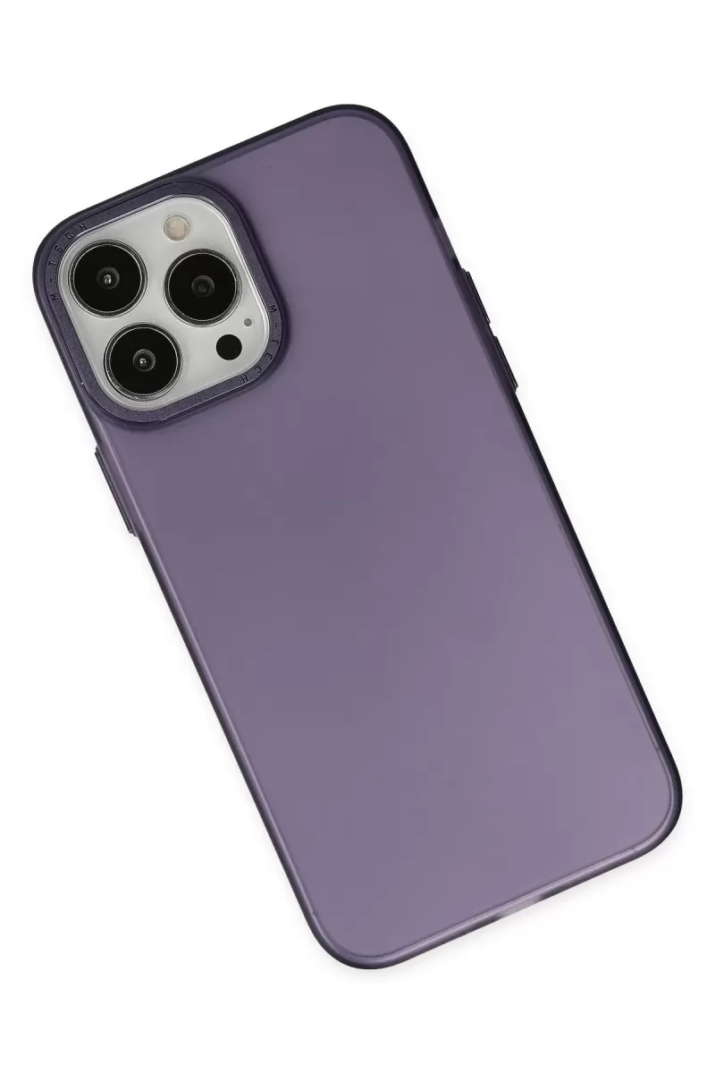 Newface Apple iPhone 14 Pro Max Kılıf Modos Metal Kapak - Mor