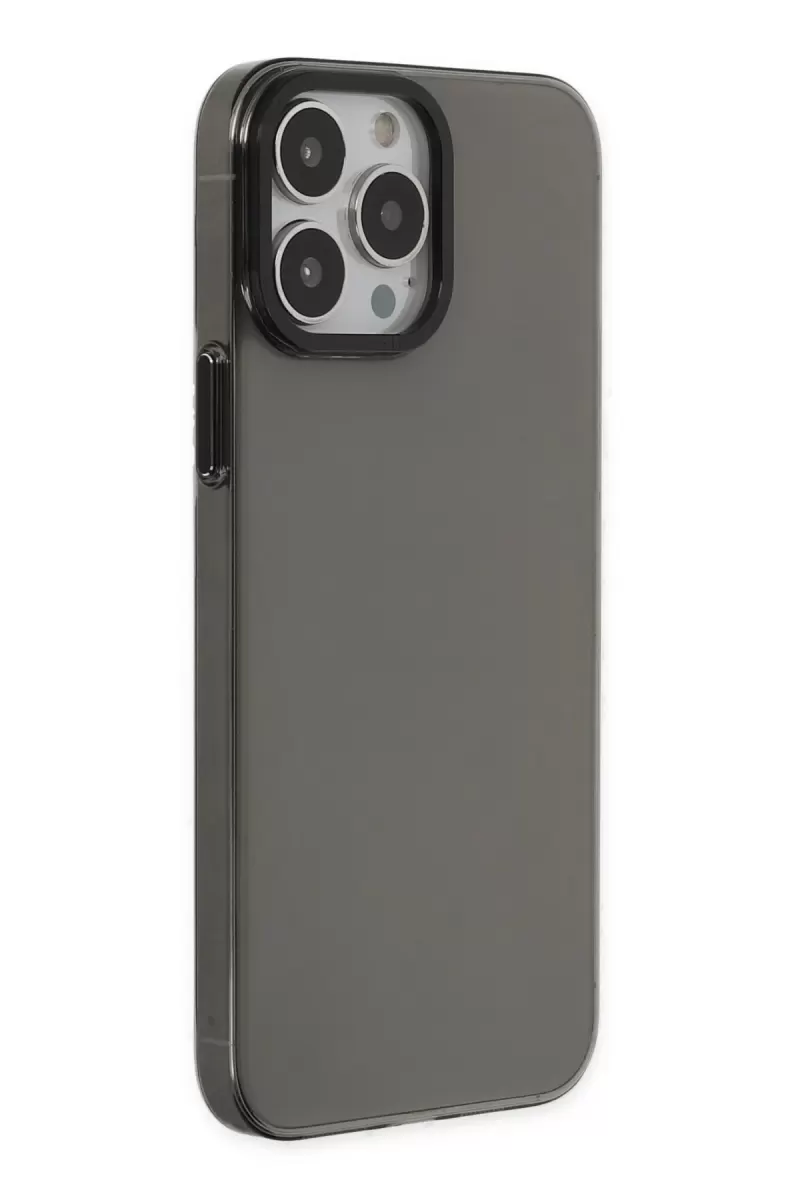 Newface Apple iPhone 13 Pro Max Kılıf Anka PC Sert Metal Kapak - Siyah