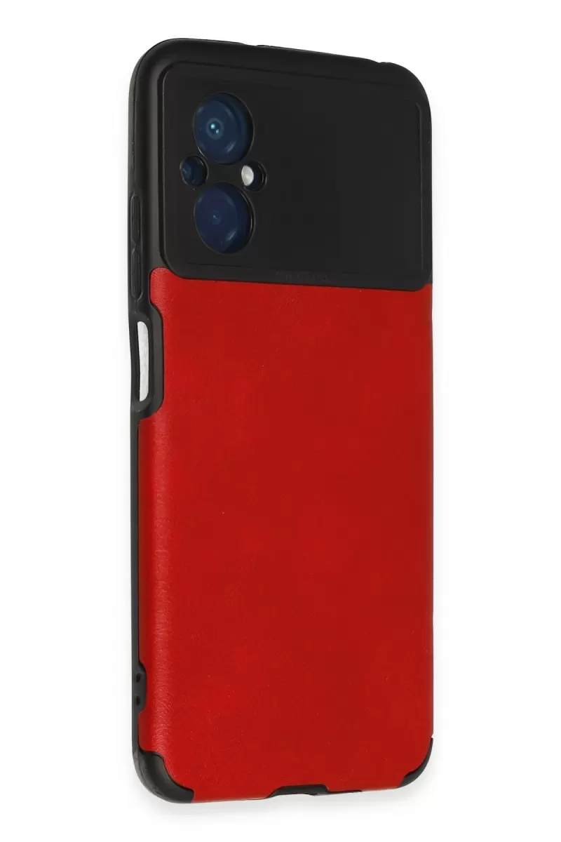 Newface Xiaomi Poco M5 Kılıf Loop Deri Silikon - Kırmızı