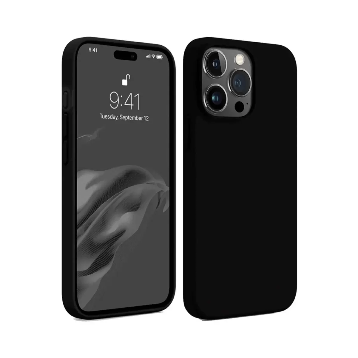 Newface Apple iPhone 15 Pro Kılıf First Silikon - Siyah