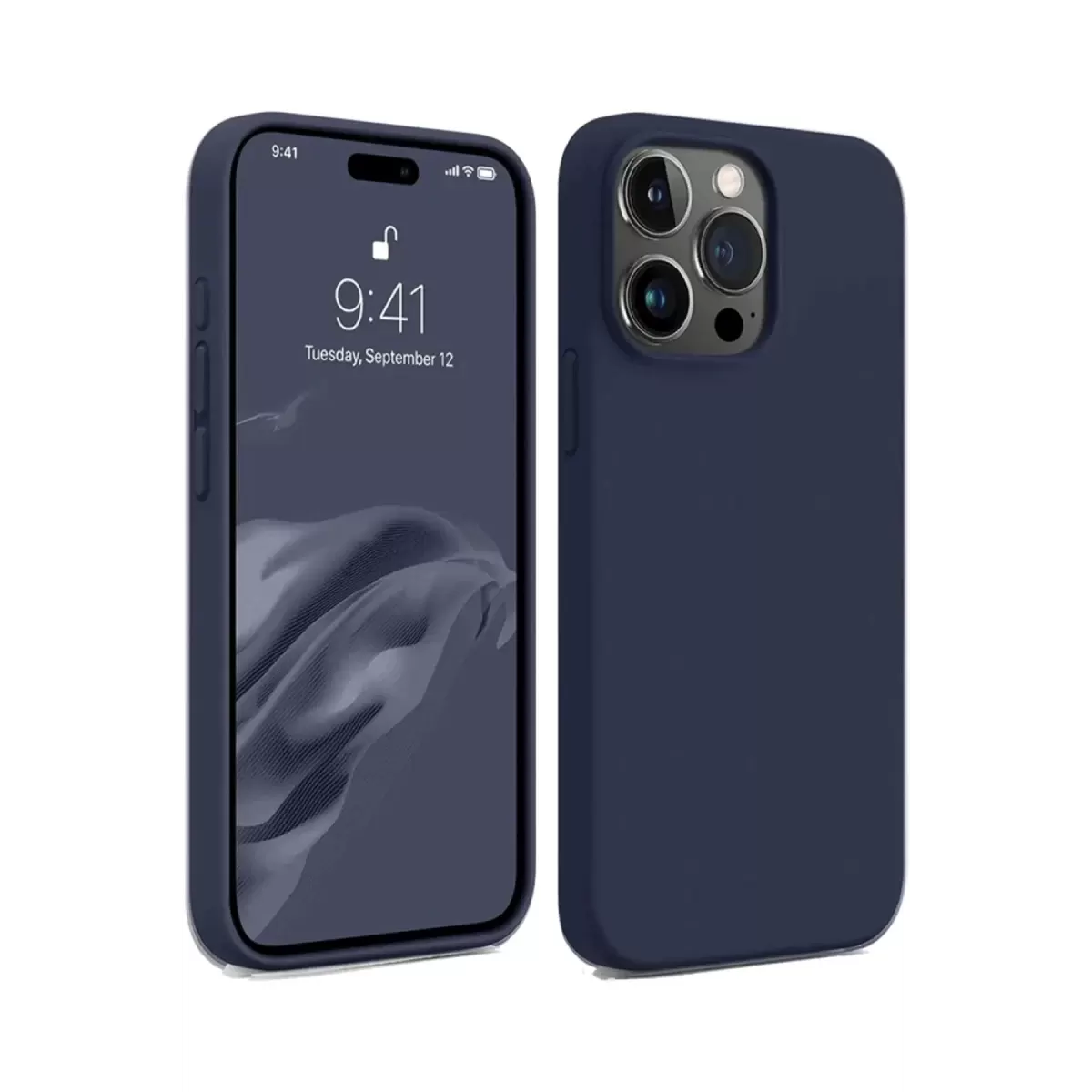 Newface Apple iPhone 15 Pro Kılıf First Silikon - Lacivert