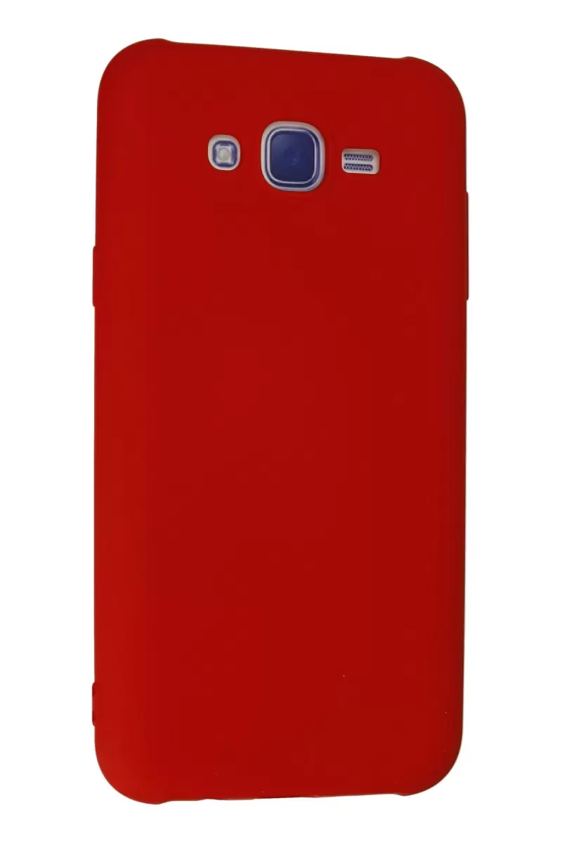 Newface Samsung Galaxy J7 Kılıf Nano içi Kadife Silikon - Kırmızı