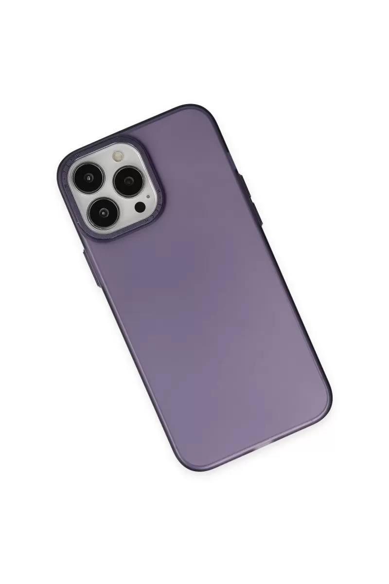 Newface Apple iPhone 14 Pro Max Kılıf Modos Metal Kapak - Derin Mor