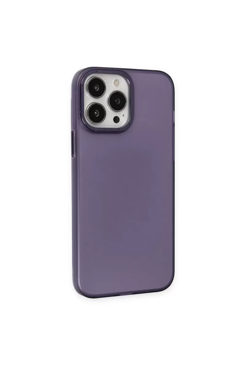 Newface Apple iPhone 14 Pro Max Kılıf Modos Metal Kapak - Derin Mor