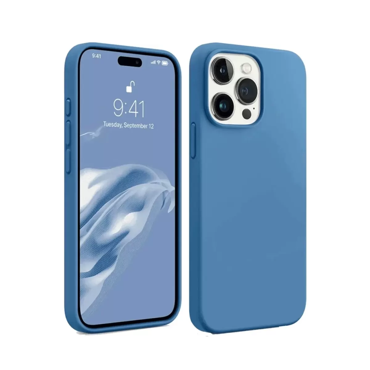 Newface Apple iPhone 15 Pro Kılıf First Silikon - Mavi