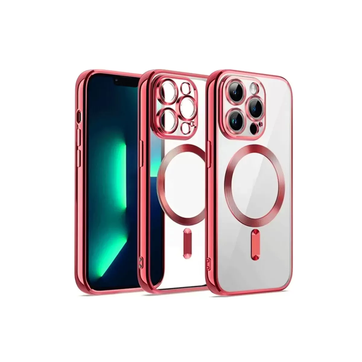 Newface Apple iPhone 12 Pro Kılıf Kross Magneticsafe Kapak - Kırmızı