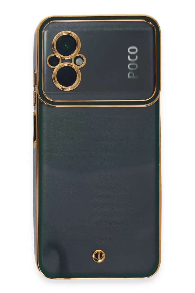 Newface Xiaomi Poco M5 Kılıf Liva Lens Silikon - Yeşil