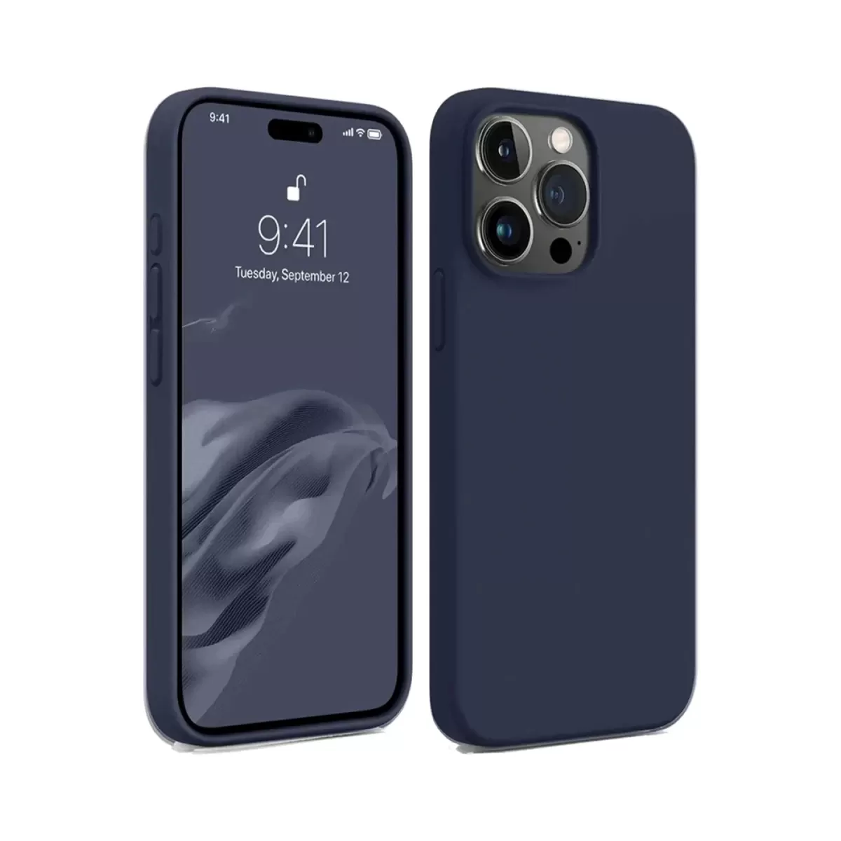 Newface Apple iPhone 15 Pro Max Kılıf First Silikon - Lacivert