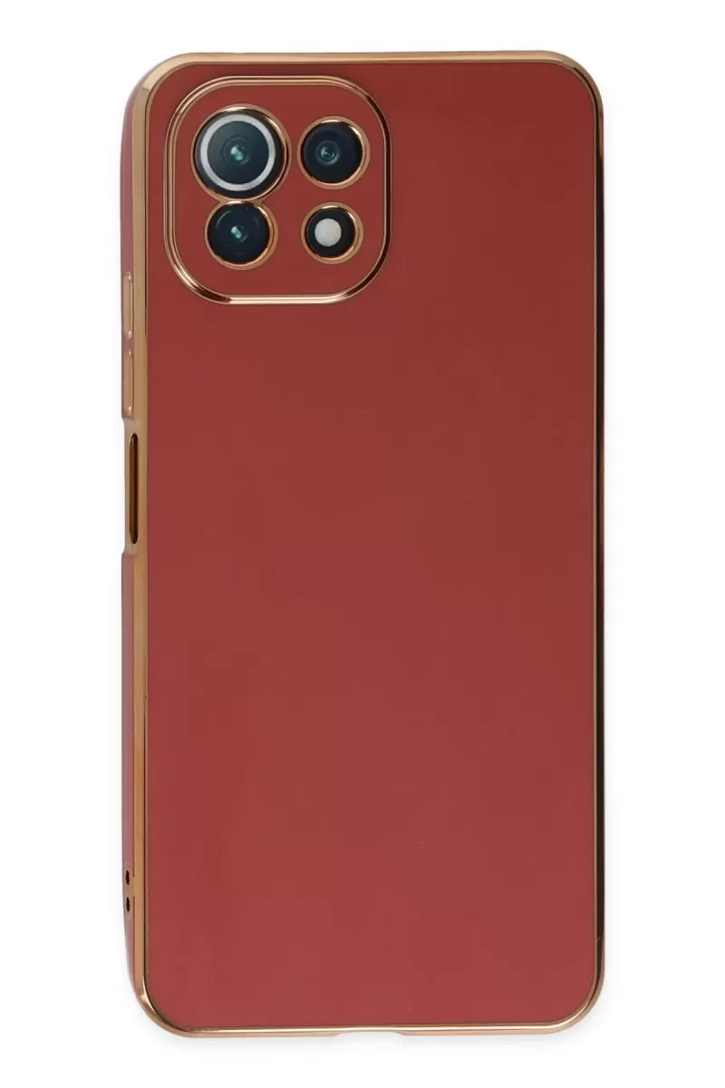 Newface Xiaomi Mİ 11 Lite Kılıf Volet Silikon - Kırmızı