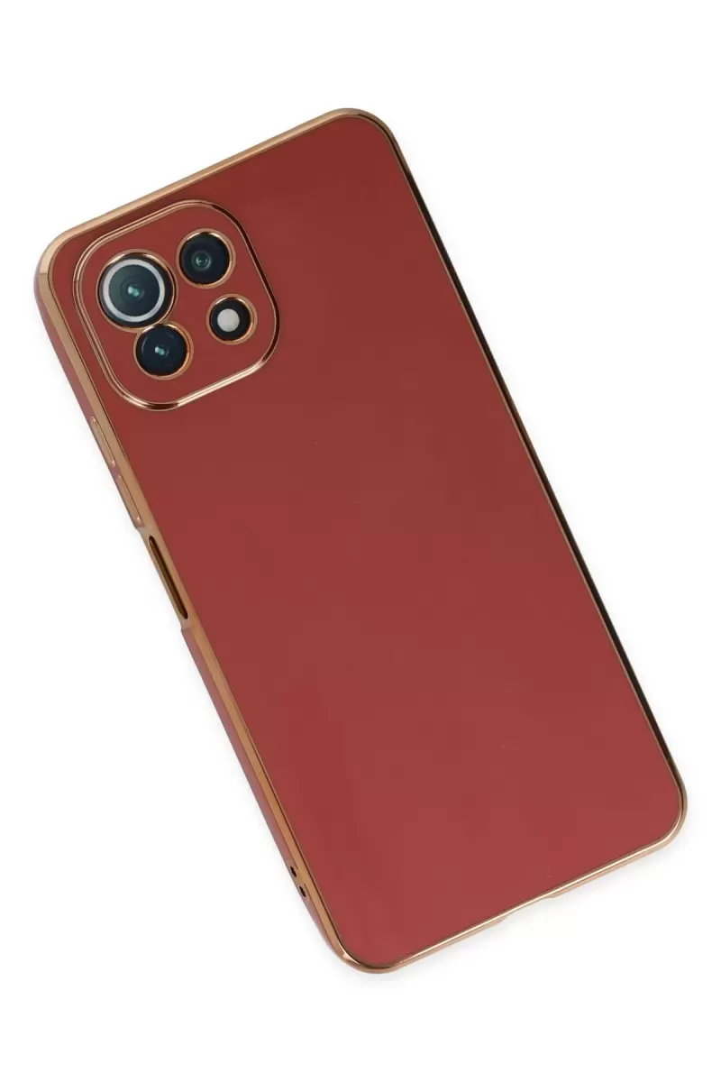 Newface Xiaomi Mİ 11 Lite Kılıf Volet Silikon - Kırmızı