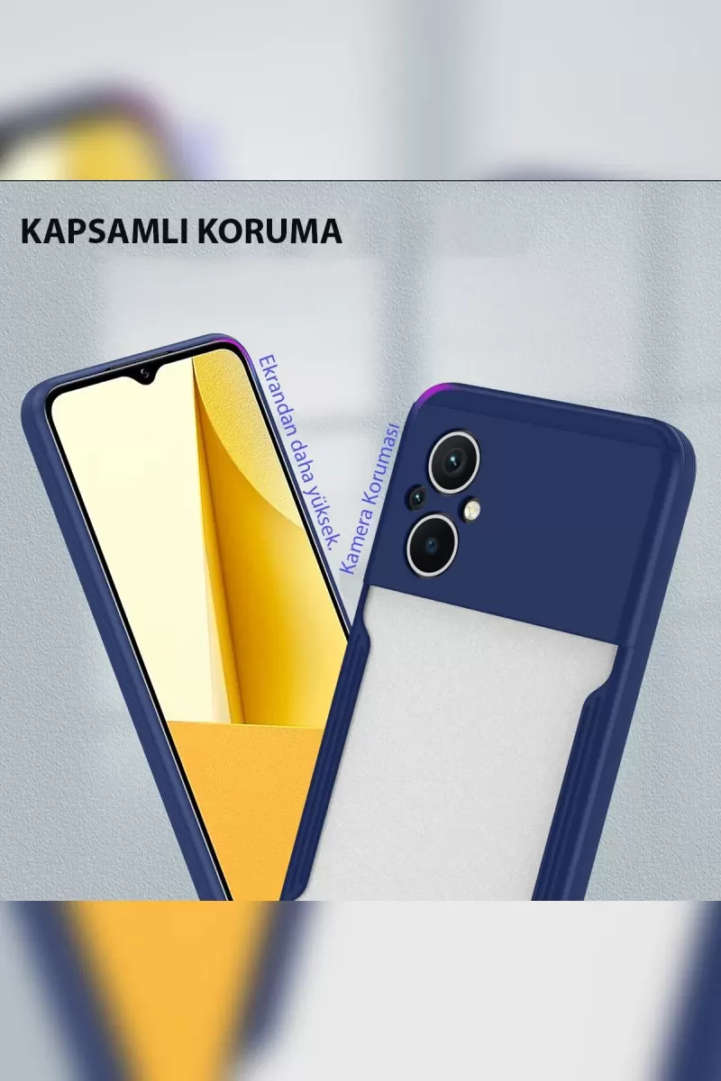 Newface Xiaomi Poco M5 Kılıf Platin Silikon - Sarı