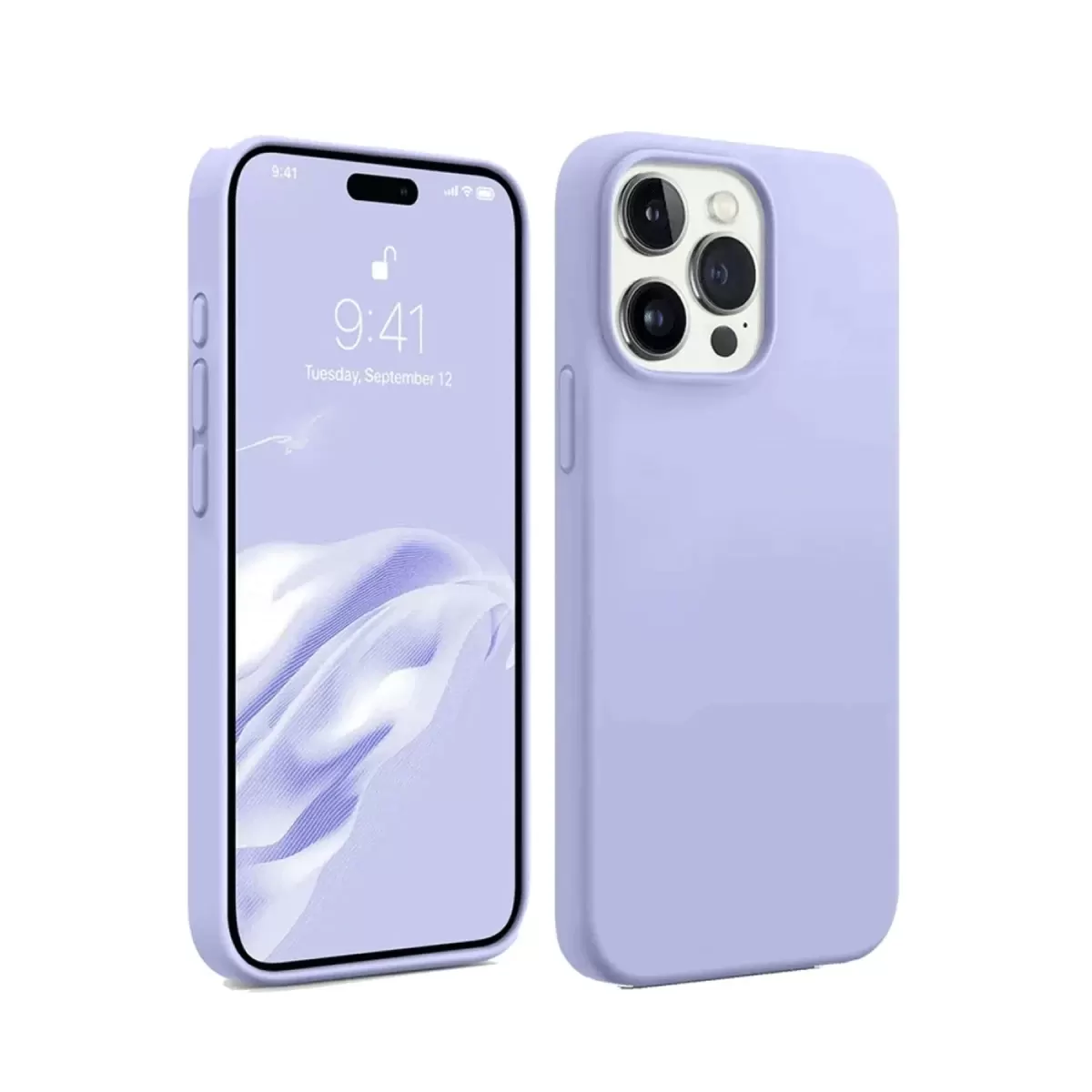 Newface Apple iPhone 15 Pro Max Kılıf First Silikon - Lila