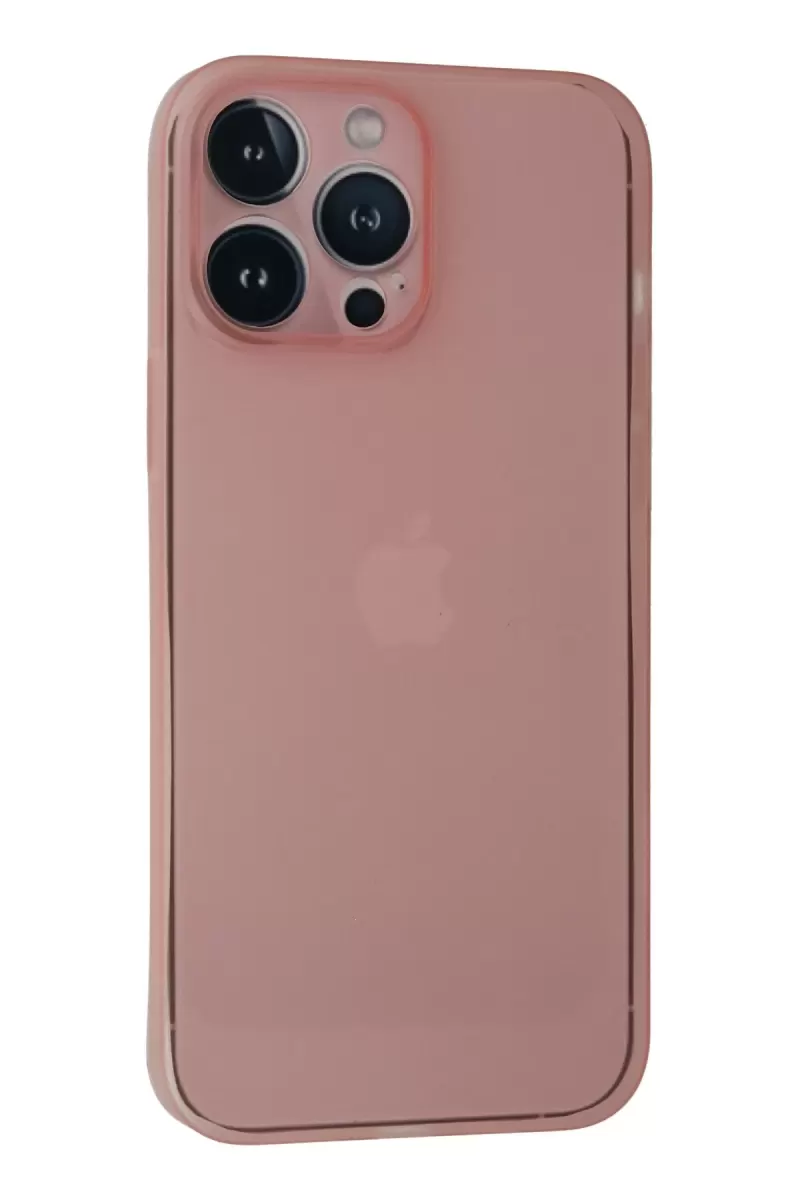 Newface Apple iPhone 13 Pro Max Kılıf PP Ultra İnce Kapak - Pembe