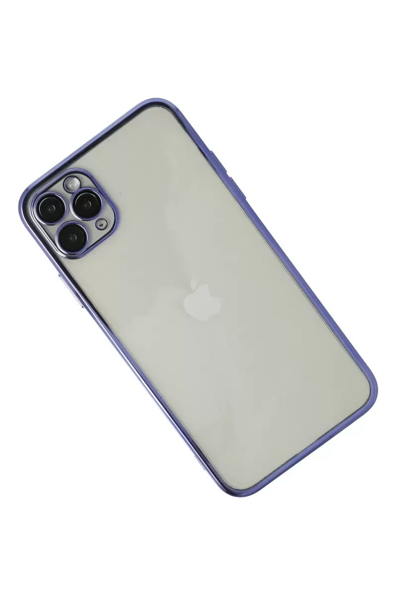 Newface Apple iPhone 11 Pro Kılıf Razer Lensli Silikon - Mor