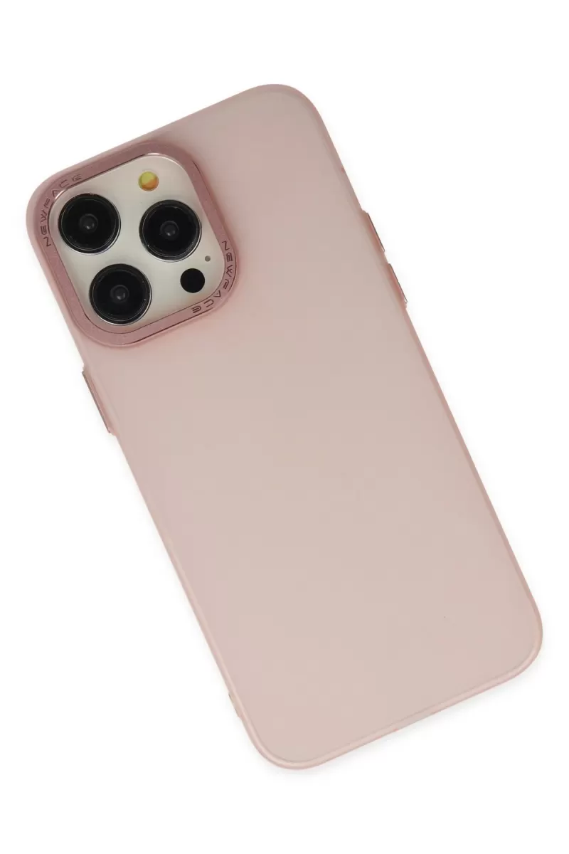 Newface Apple iPhone 13 Pro Max Kılıf Modos Metal Kapak - Pembe