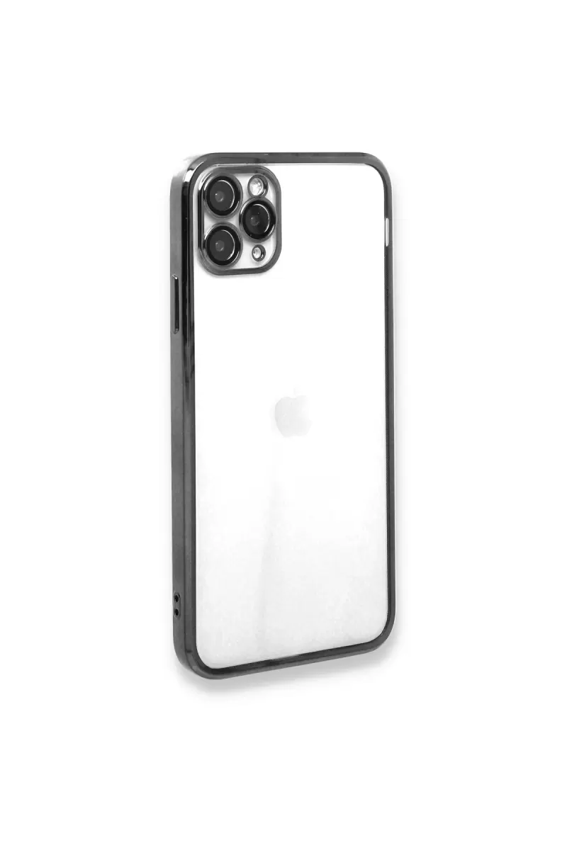 Newface Apple iPhone 11 Pro Kılıf Razer Lensli Silikon - Gümüş