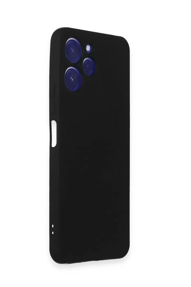 Newface Xiaomi Redmi 12 Kılıf Nano içi Kadife Silikon - Siyah