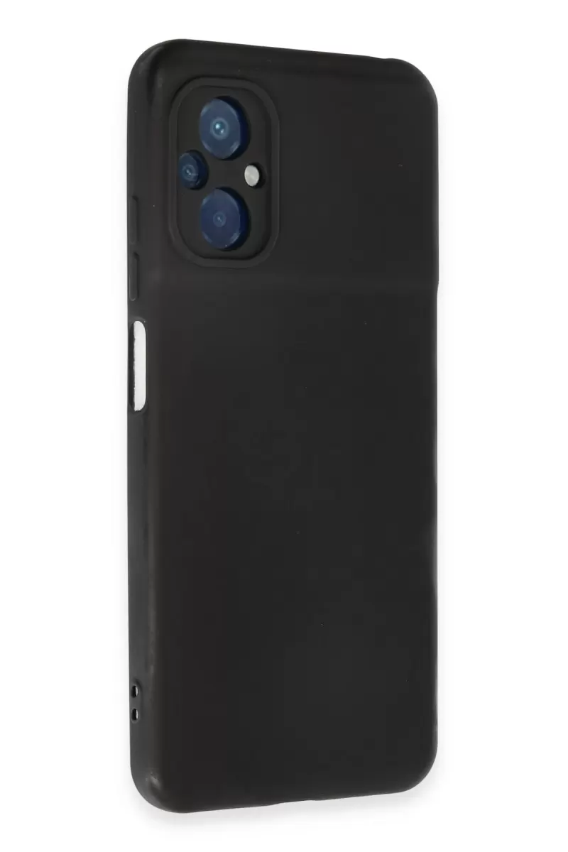 Newface Xiaomi Poco M5 Kılıf Nano içi Kadife Silikon - Siyah