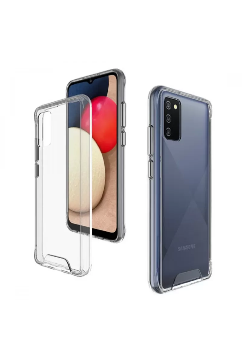 Newface Samsung Galaxy A03S Kılıf Lüx Şeffaf Silikon