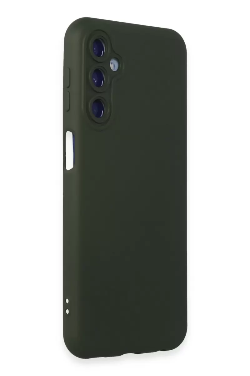Newface Samsung Galaxy M34 5G Kılıf Nano içi Kadife Silikon - Koyu Yeşil