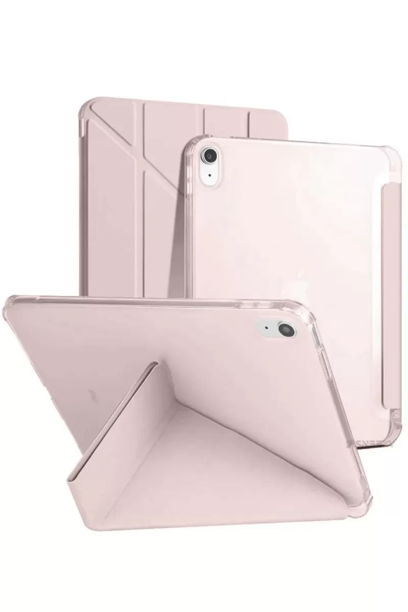 Newface Apple iPad 2022 10.9 (10.nesil) Kılıf Kalemlikli Mars Tablet Kılıfı - Rose Gold