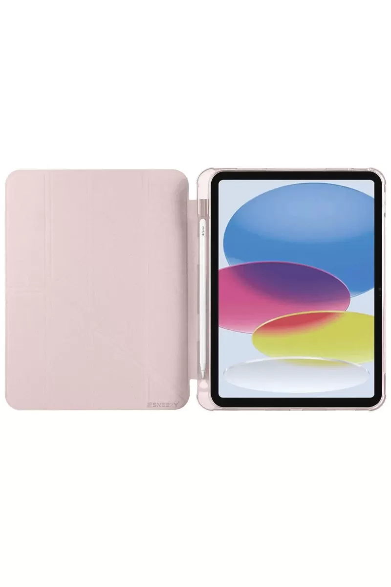 Newface Apple iPad 2022 10.9 (10.nesil) Kılıf Kalemlikli Mars Tablet Kılıfı - Rose Gold