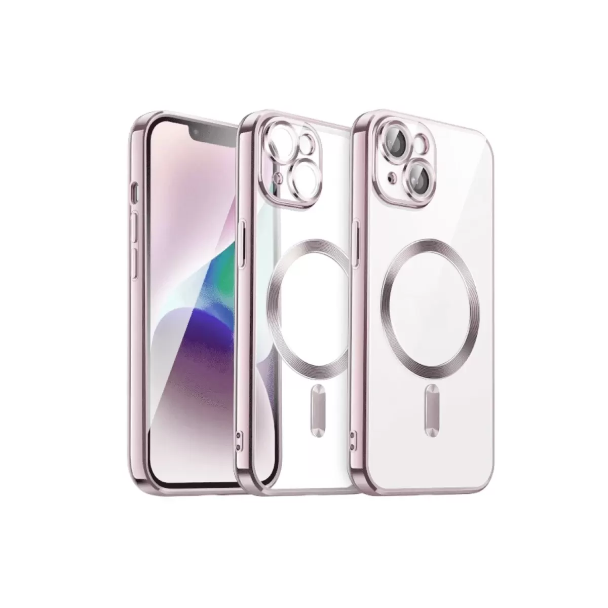Newface Apple iPhone 13 Kılıf Kross Magneticsafe Kapak - Rose