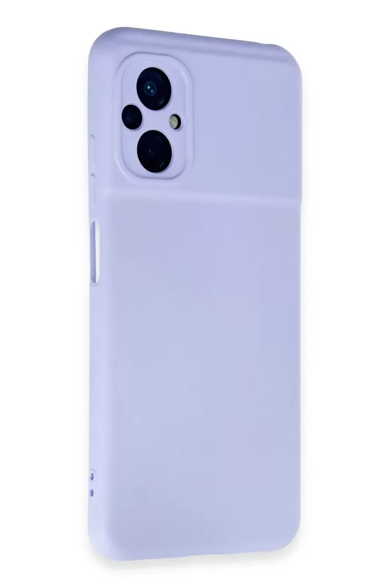 Newface Xiaomi Poco M5 Kılıf Nano içi Kadife Silikon - Lila