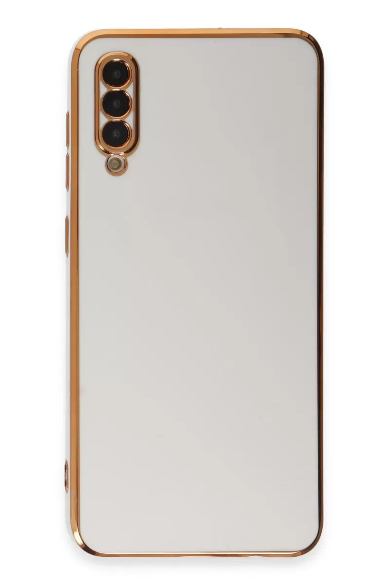 Newface Samsung Galaxy A50 Kılıf Volet Silikon - Beyaz