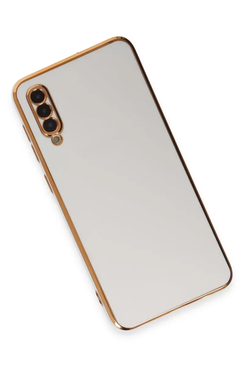 Newface Samsung Galaxy A50 Kılıf Volet Silikon - Beyaz