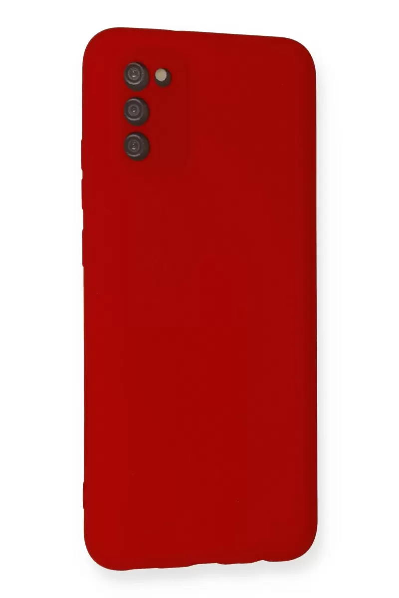Newface Samsung Galaxy A03S Kılıf Nano içi Kadife Silikon - Kırmızı