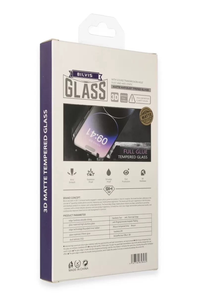 Newface Apple iPhone 15 Pro Bilvis 3D Mat Cam Ekran Koruyucu
