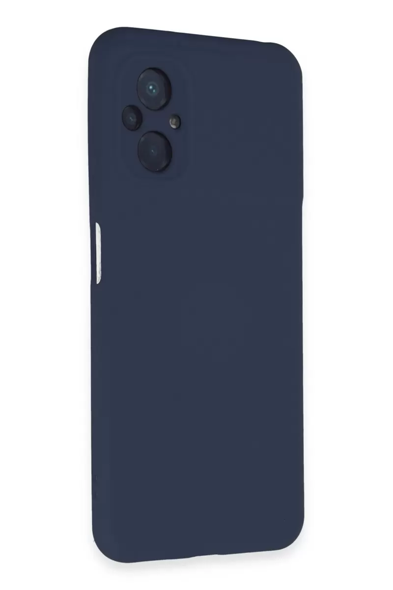 Newface Xiaomi Poco M5 Kılıf Nano içi Kadife Silikon - Lacivert