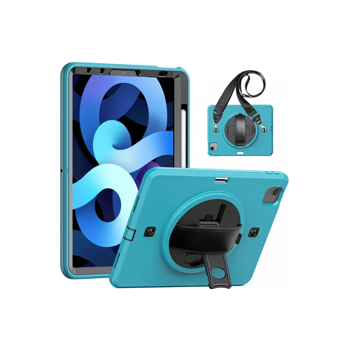 Newface Apple iPad Pro 11 (2020) Kılıf Strap-C Otterbox Tablet Kapak - Mavi