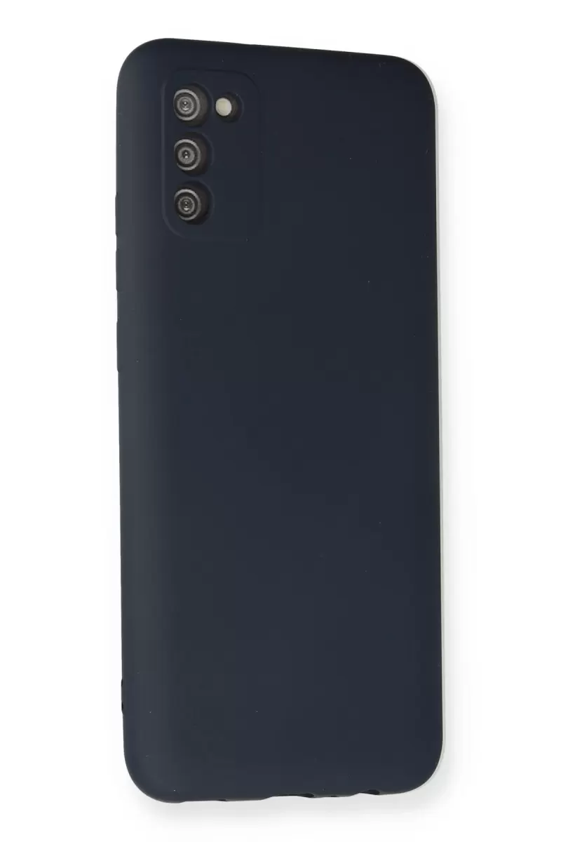 Newface Samsung Galaxy A03S Kılıf Nano içi Kadife Silikon - Lacivert