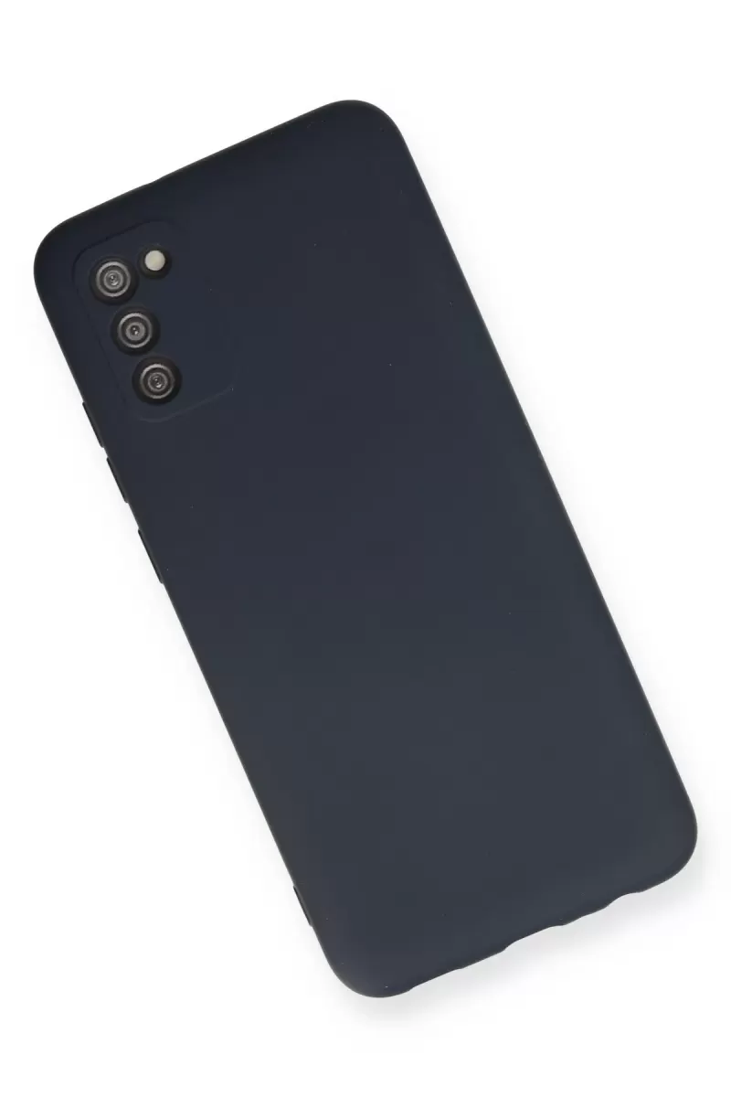 Newface Samsung Galaxy A03S Kılıf Nano içi Kadife Silikon - Lacivert