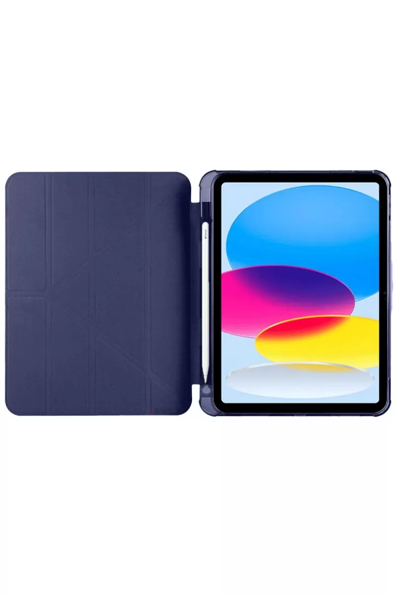 Newface Apple iPad 2022 10.9 (10.nesil) Kılıf Kalemlikli Mars Tablet Kılıfı - Lacivert