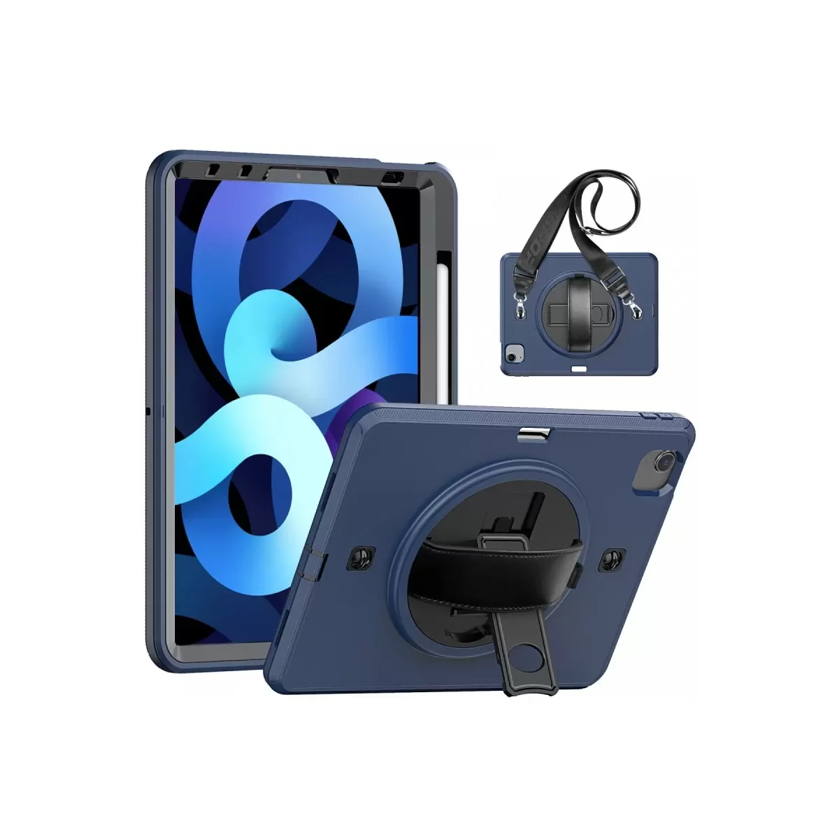 Newface Apple iPad Pro 11 (2020) Kılıf Strap-C Otterbox Tablet Kapak - Lacivert