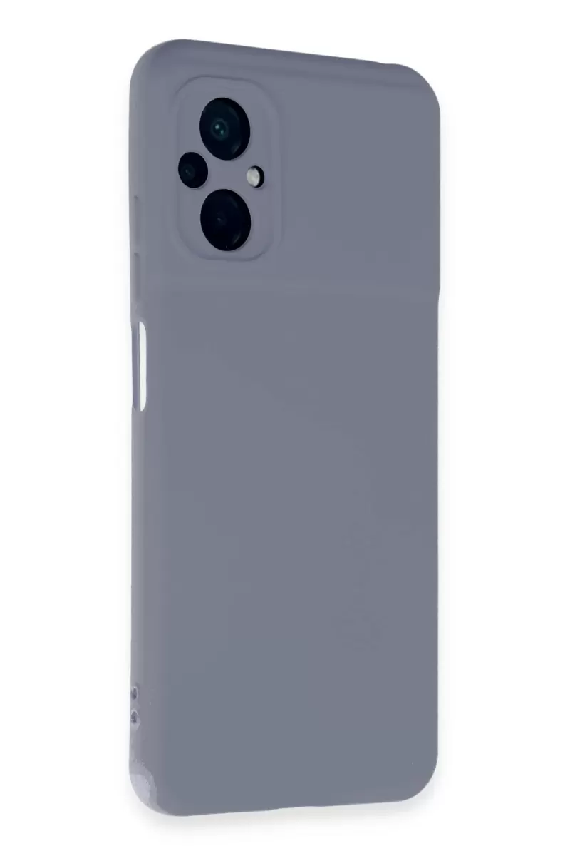 Newface Xiaomi Poco M5 Kılıf Nano içi Kadife Silikon - Gri