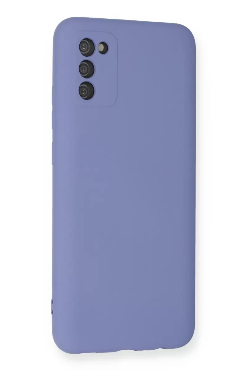 Newface Samsung Galaxy A03S Kılıf Nano içi Kadife Silikon - Lila