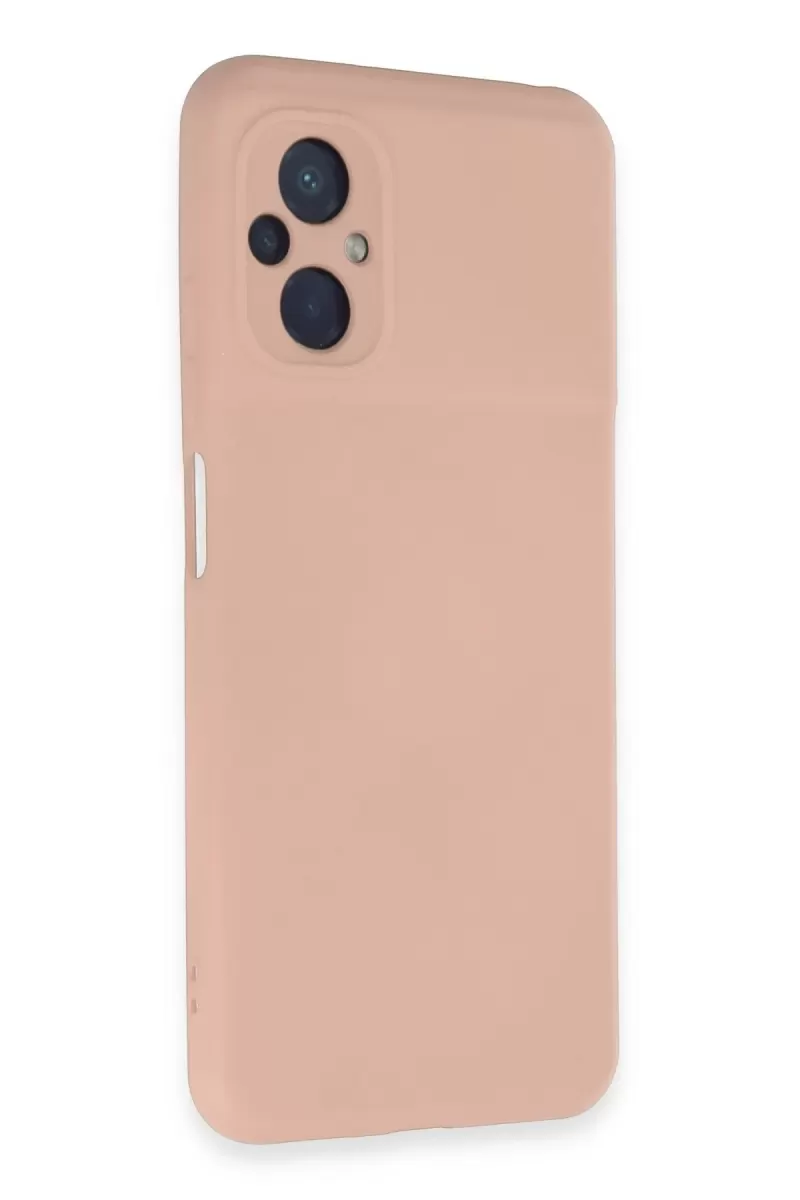 Newface Xiaomi Poco M5 Kılıf Nano içi Kadife Silikon - Pudra