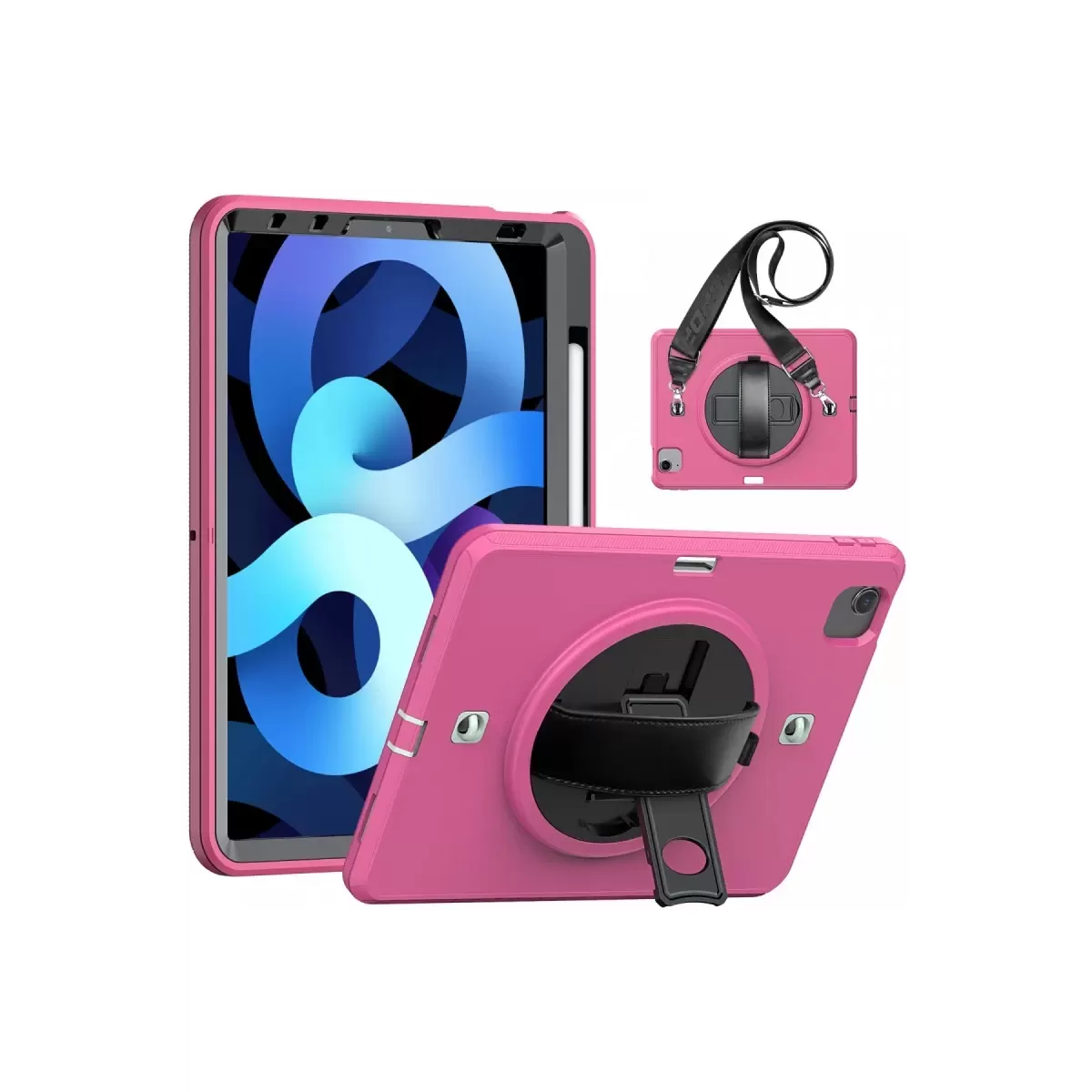 Newface Apple iPad Pro 11 (2020) Kılıf Strap-C Otterbox Tablet Kapak - Pembe