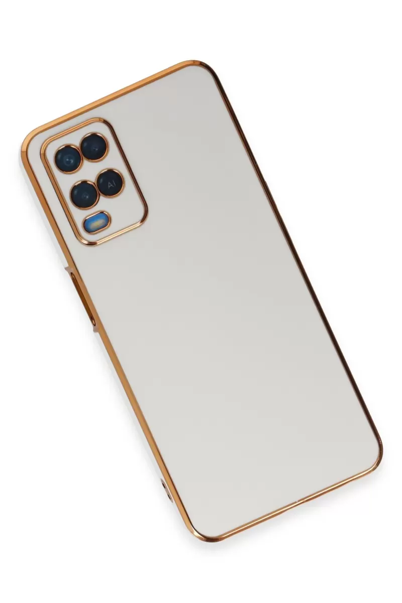 Newface Oppo A54 4G Kılıf Volet Silikon - Beyaz
