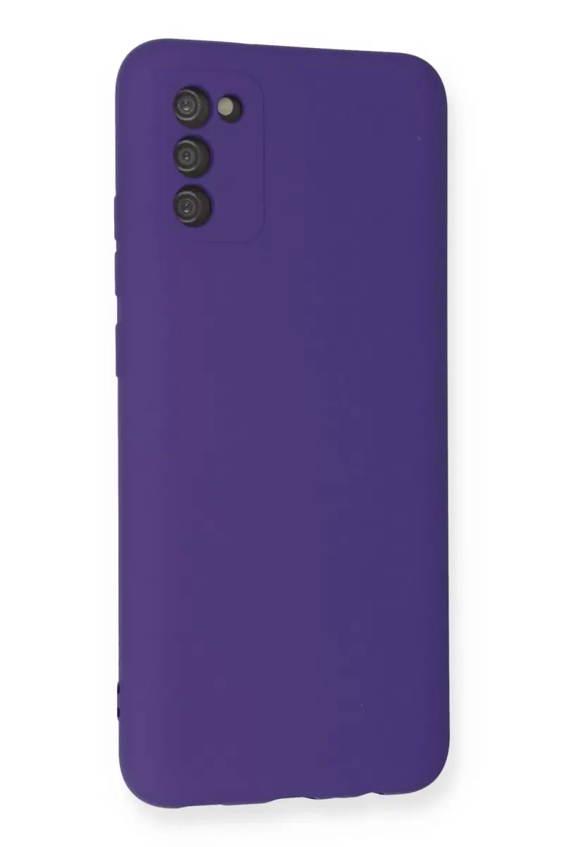 Newface Samsung Galaxy A03S Kılıf Nano içi Kadife Silikon - Mor