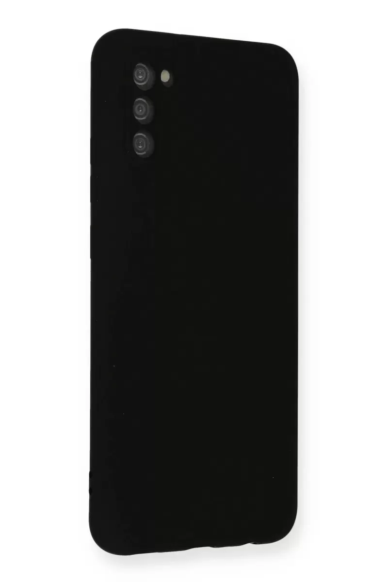 Newface Samsung Galaxy A03S Kılıf Nano içi Kadife Silikon - Siyah
