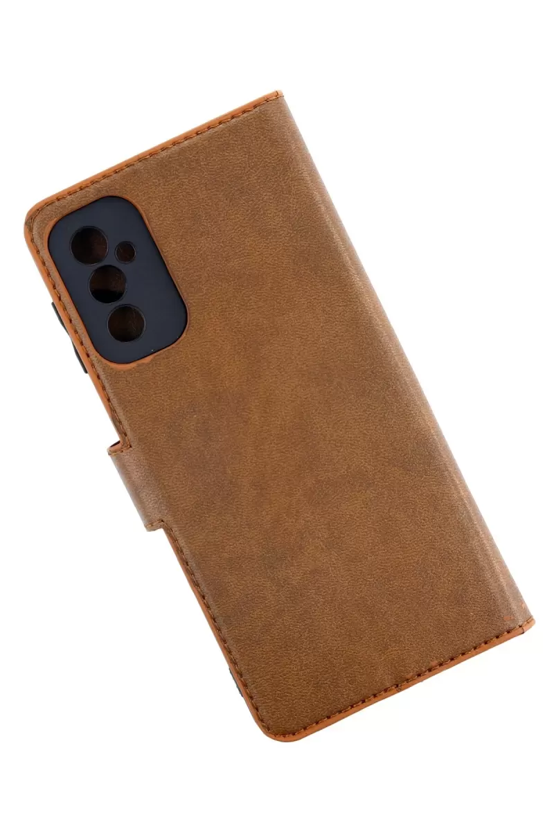 Newface Samsung Galaxy M52 5G Kılıf Trend S Plus Kapaklı Kılıf - Taba