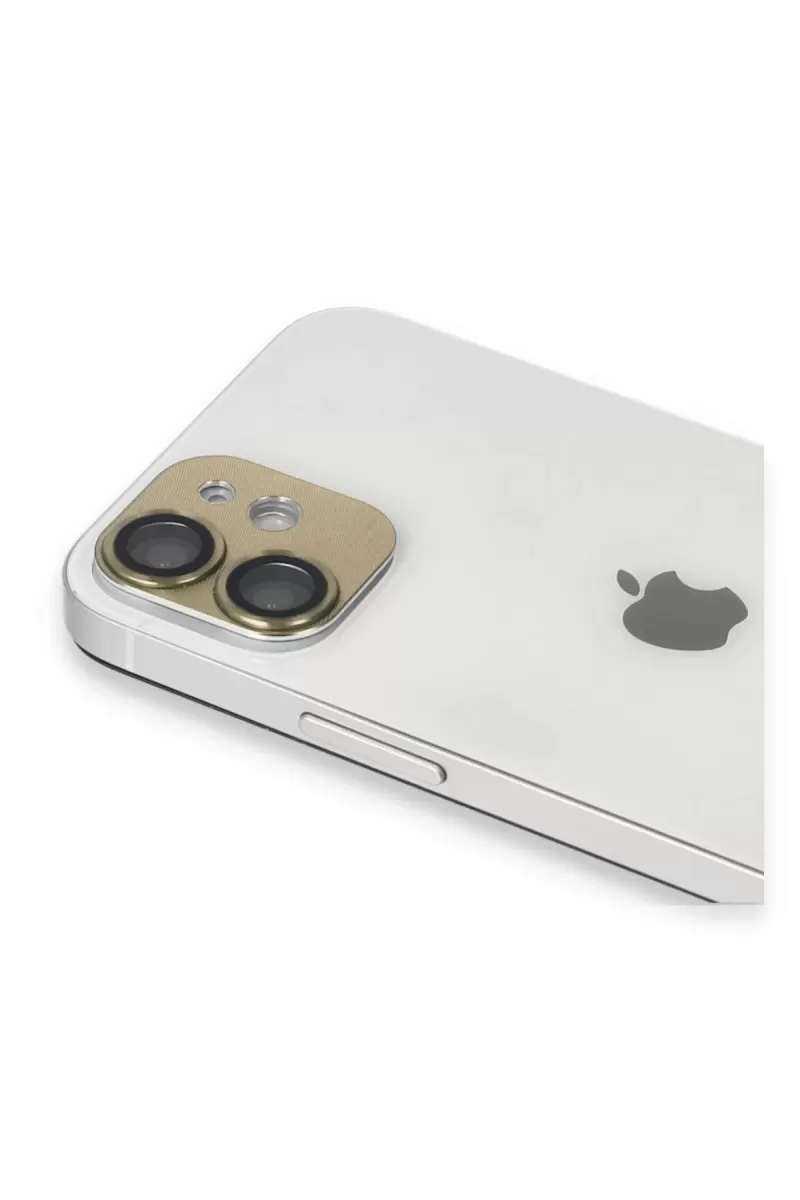 Newface Apple iPhone 11 Pers Alüminyum Kamera Lens - Gold